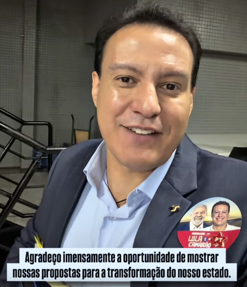 Debate na Band: Felipe Camarão destaca propostas para o Maranhão e lamenta ausência de Braide