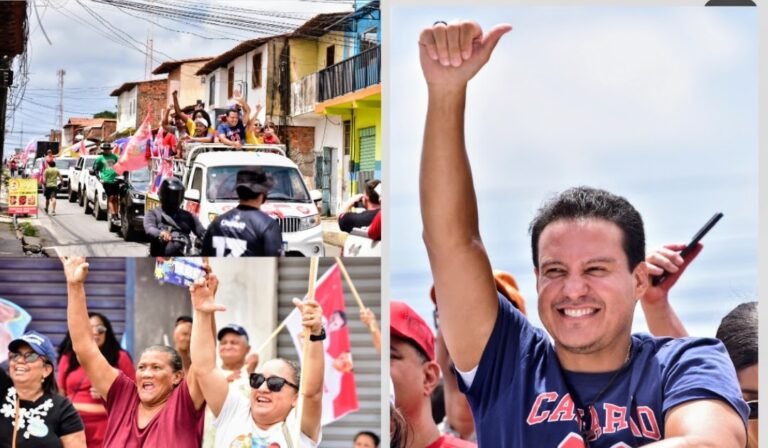 Felipe Camarão mobiliza apoiadores em carreata pela Cidade Operária em São Luís