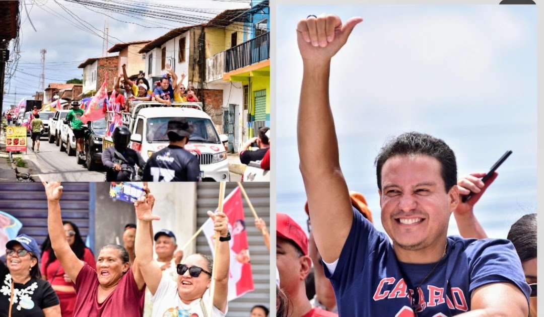 felipe camarão mobiliza apoiadores em carreata pela cidade operária em são luís