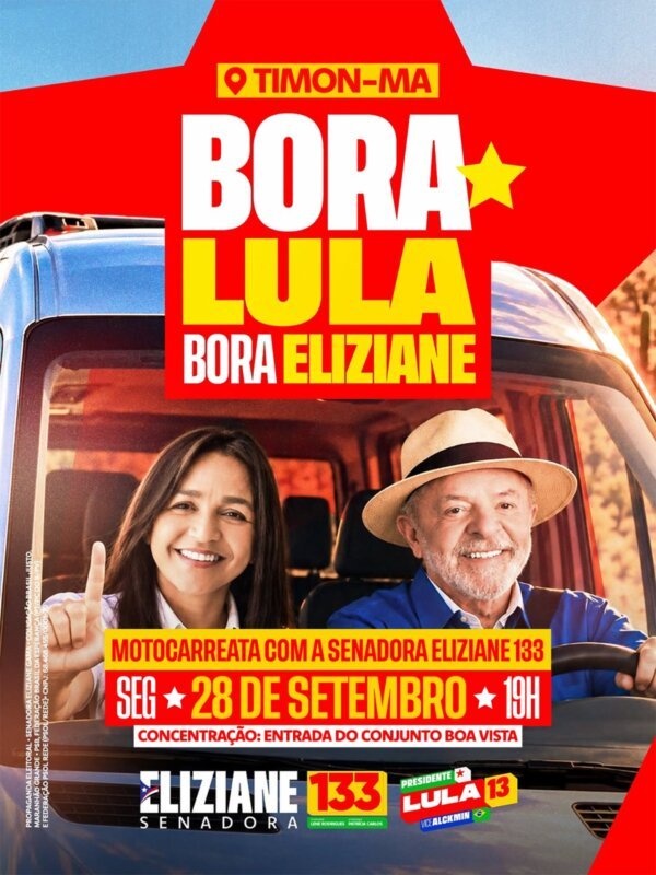 caravana 'bora lula 13, bora eliziane 133' inicia reta final de campanha no maranhão
