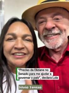 lula declara apoio à reeleição de eliziane gama e destaca importância da senadora para o governo federal